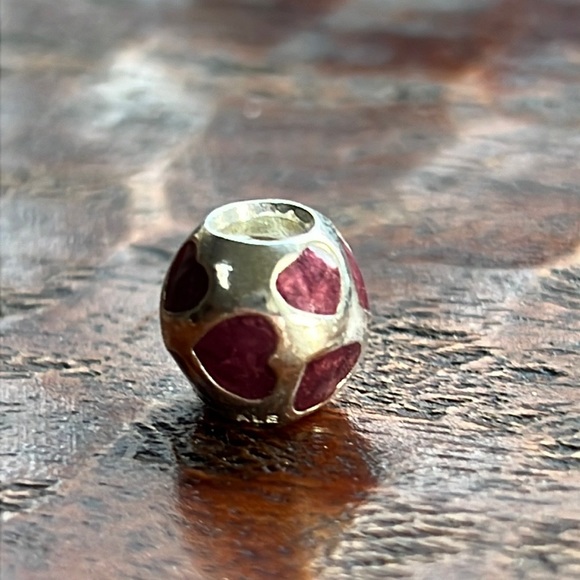 Pandora Sterling Silver Love You Purple Hearts Enamel Charm 790543EN21 💜 - Picture 3 of 3